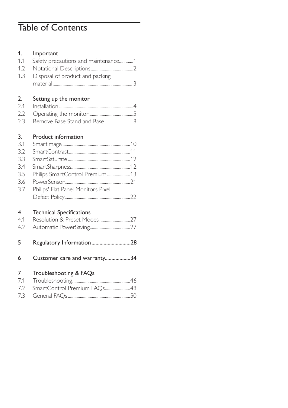 Philips 225B2CS-00 User Manual | Page 2 / 55