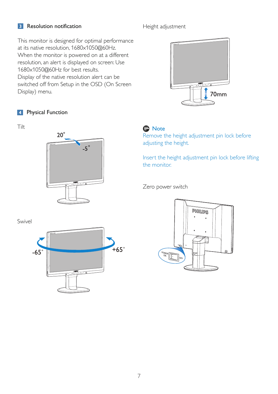 Philips 225B2CS-00 User Manual | Page 9 / 55