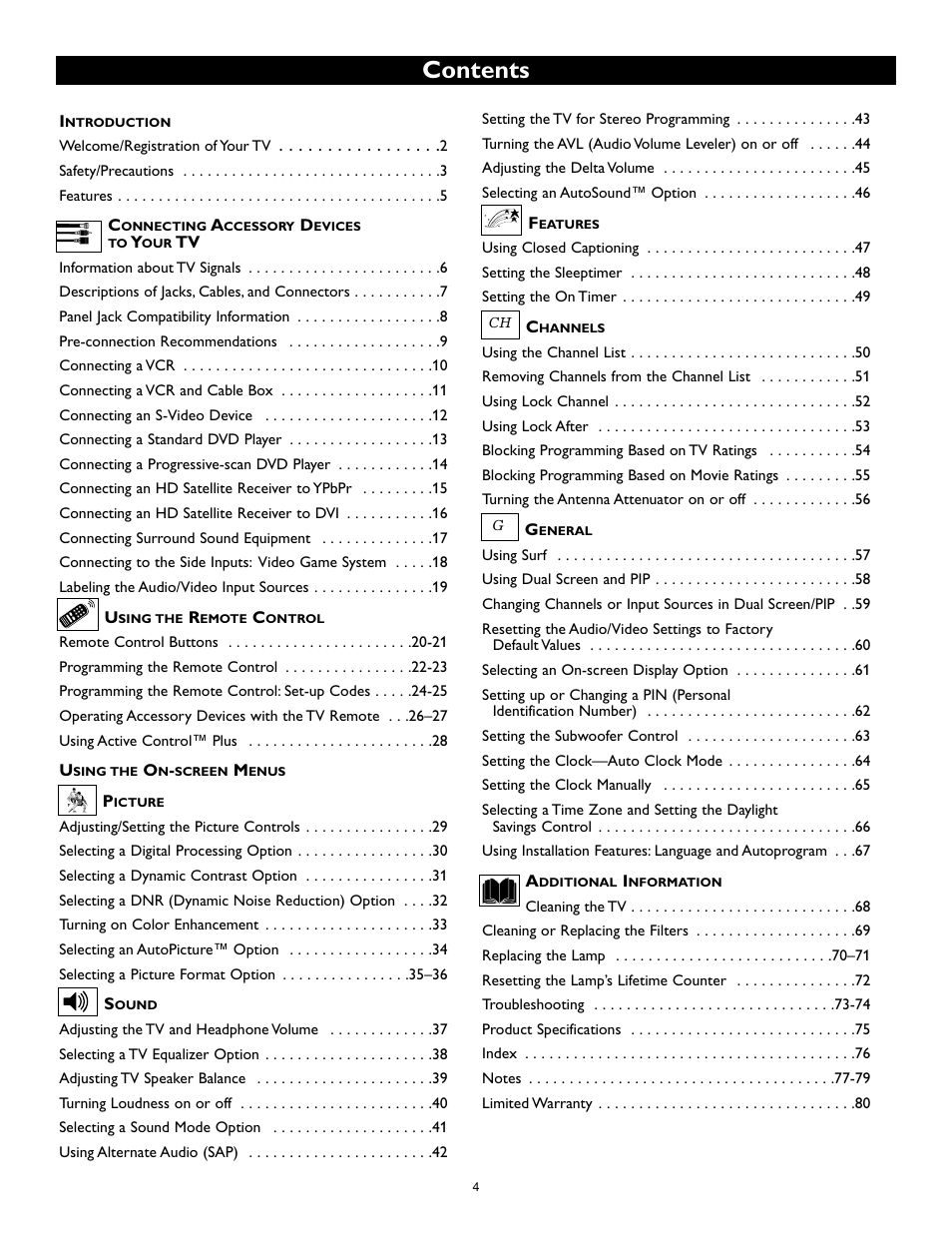 Philips 55PL9774-37B User Manual | Page 4 / 80