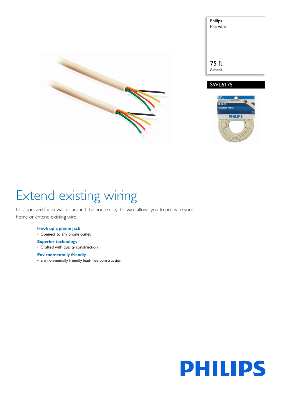 Philips SWL6175-17 User Manual | 2 pages