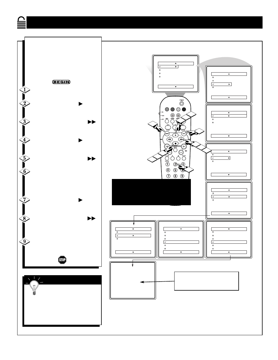 Ow to, Lock, Hannels at the | Philips 32PS60B99 User Manual | Page 18 / 47