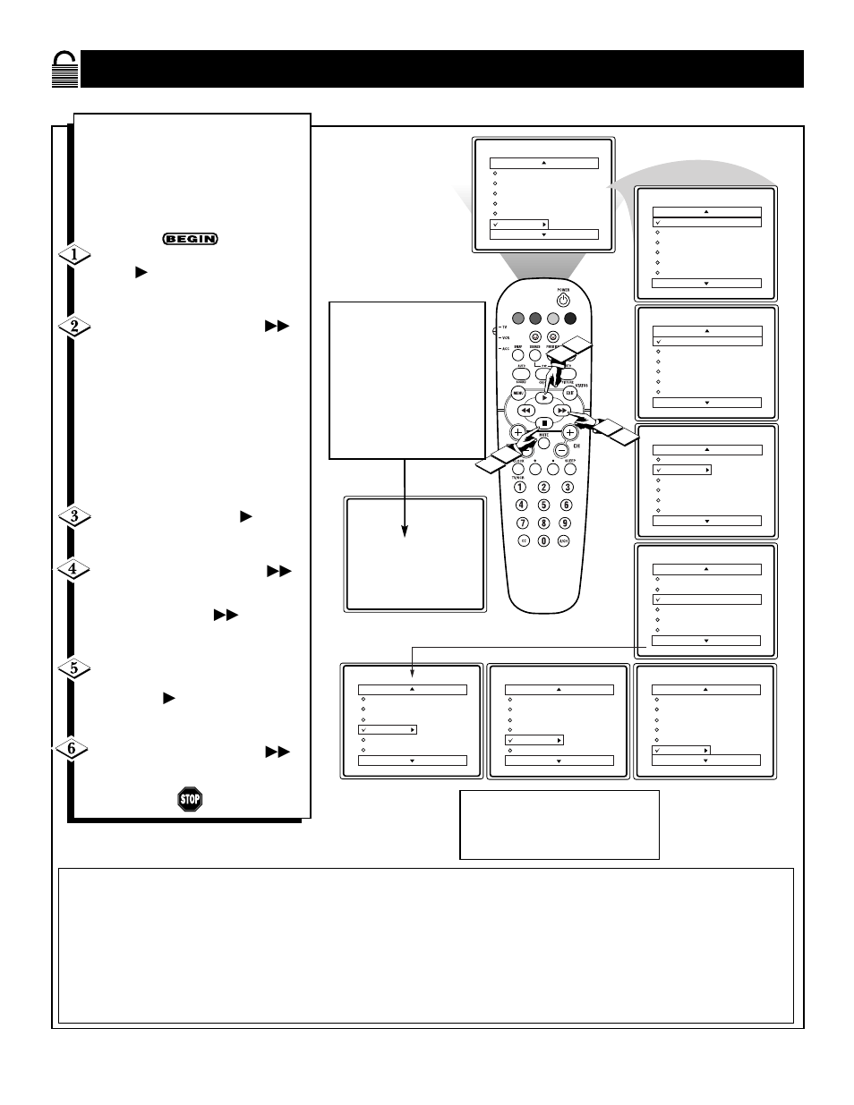 Tv r, Locking, Rogramming | Ased on, Atings, Button on the remote to turn the option on or off | Philips 32PS60B99 User Manual | Page 20 / 47