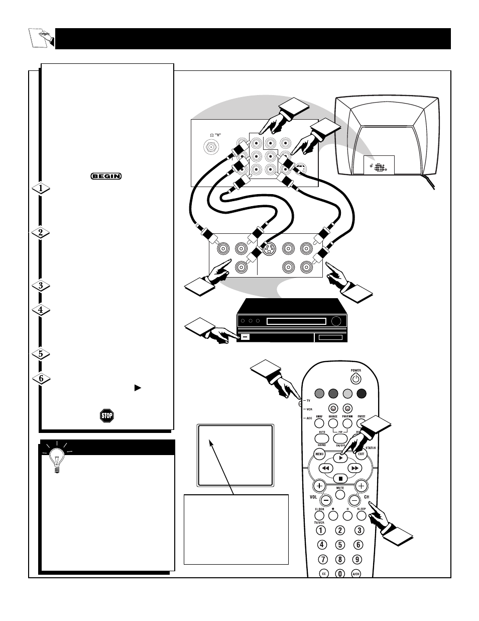 Sing the, Omponent, Ideo | Nput, Acks | Philips 32PS60B99 User Manual | Page 26 / 47