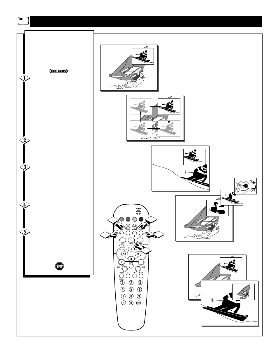 Pip f, Sing the, Eature | Emote, Uttons | Philips 32PS60B99 User Manual | Page 42 / 47