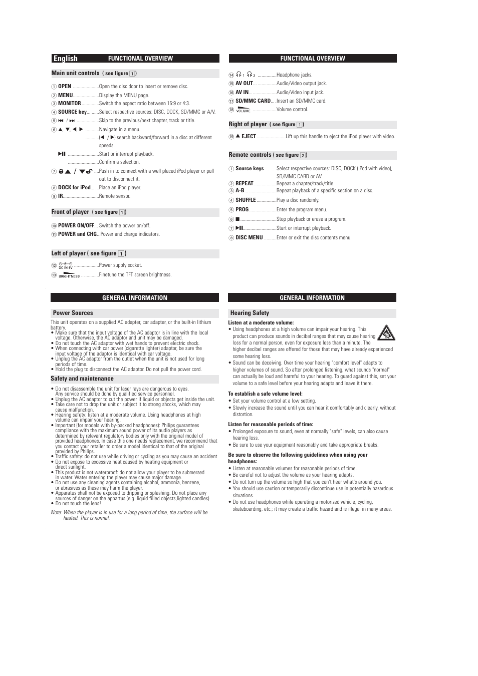 English | Philips DCP750-37 User Manual | Page 9 / 16