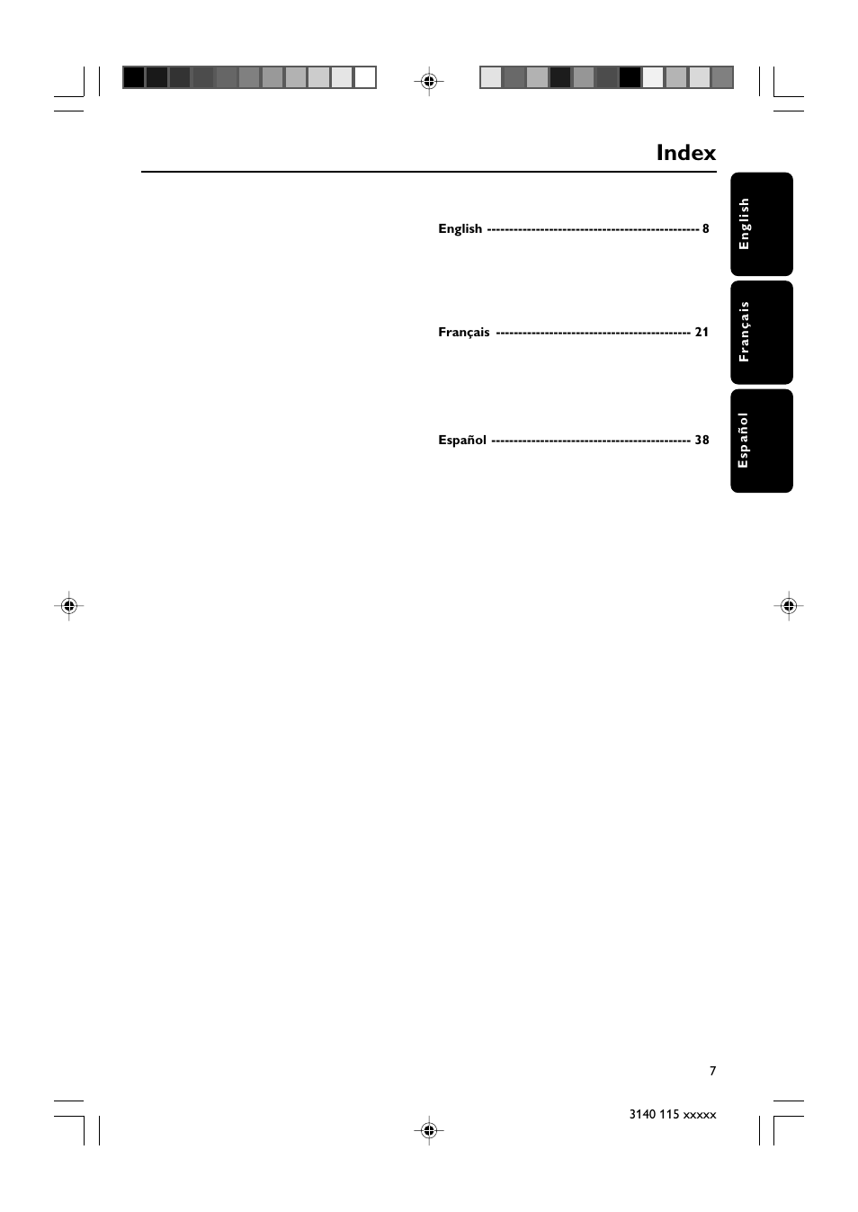 Index | Philips MC235-37 User Manual | Page 7 / 20