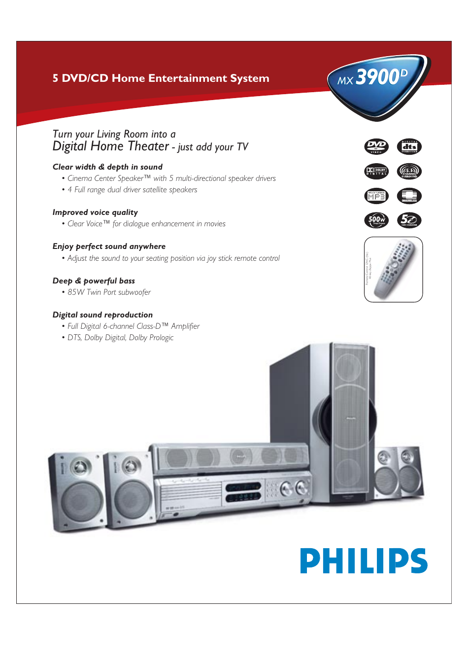 Philips MX3900D-99 User Manual | 2 pages