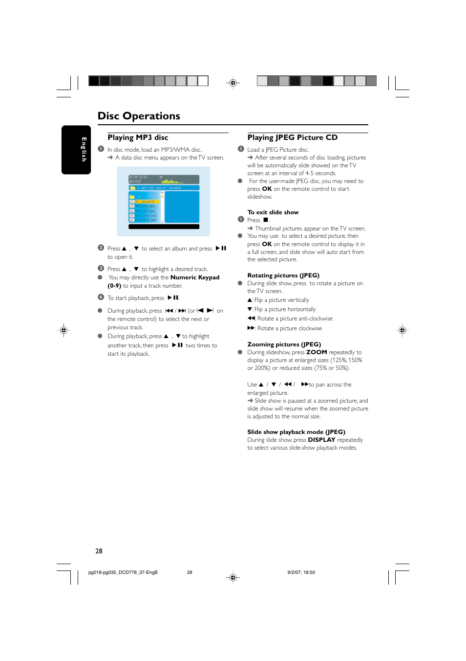 Disc operations | Philips DCD778-37B User Manual | Page 28 / 38