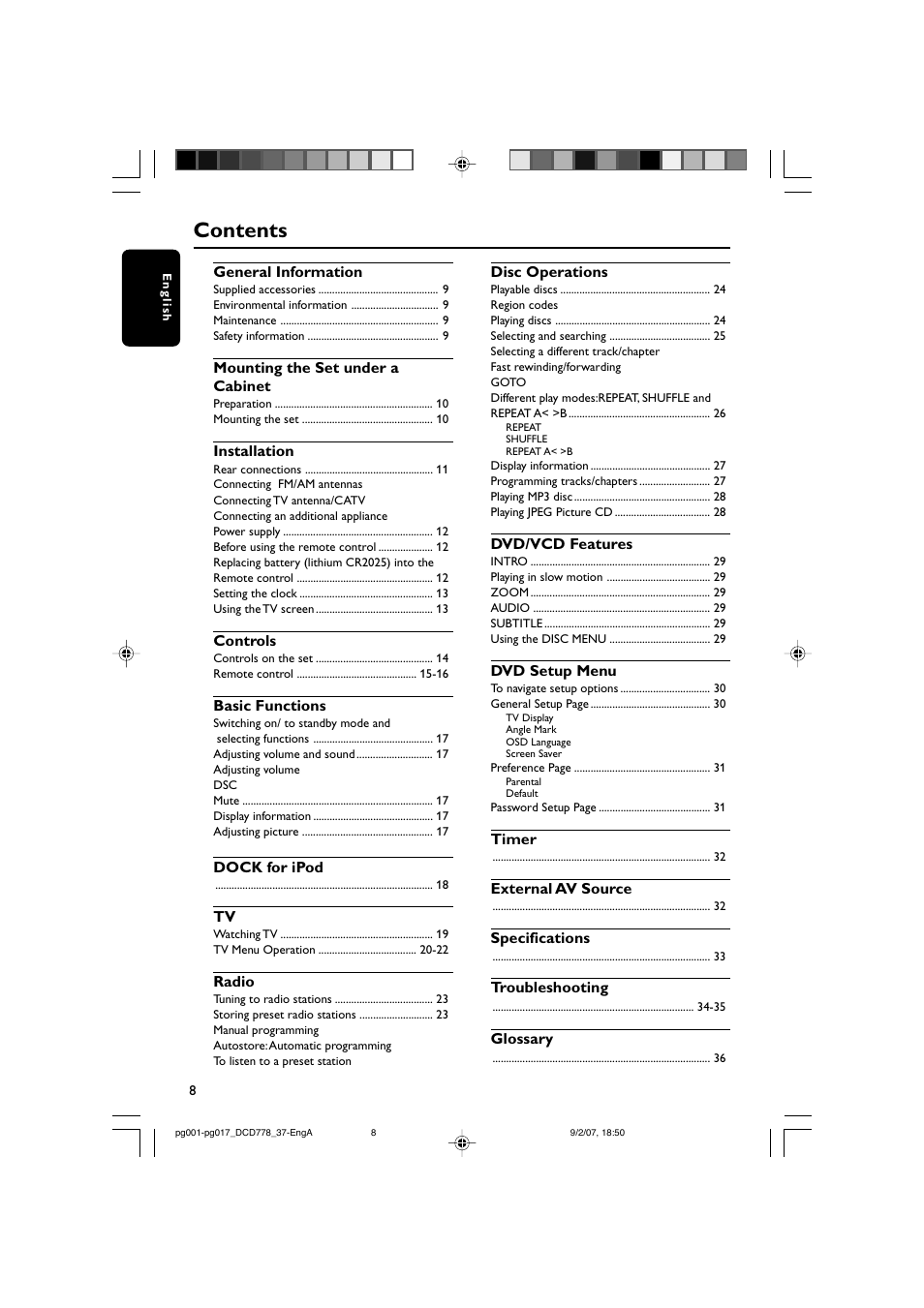 Philips DCD778-37B User Manual | Page 8 / 38