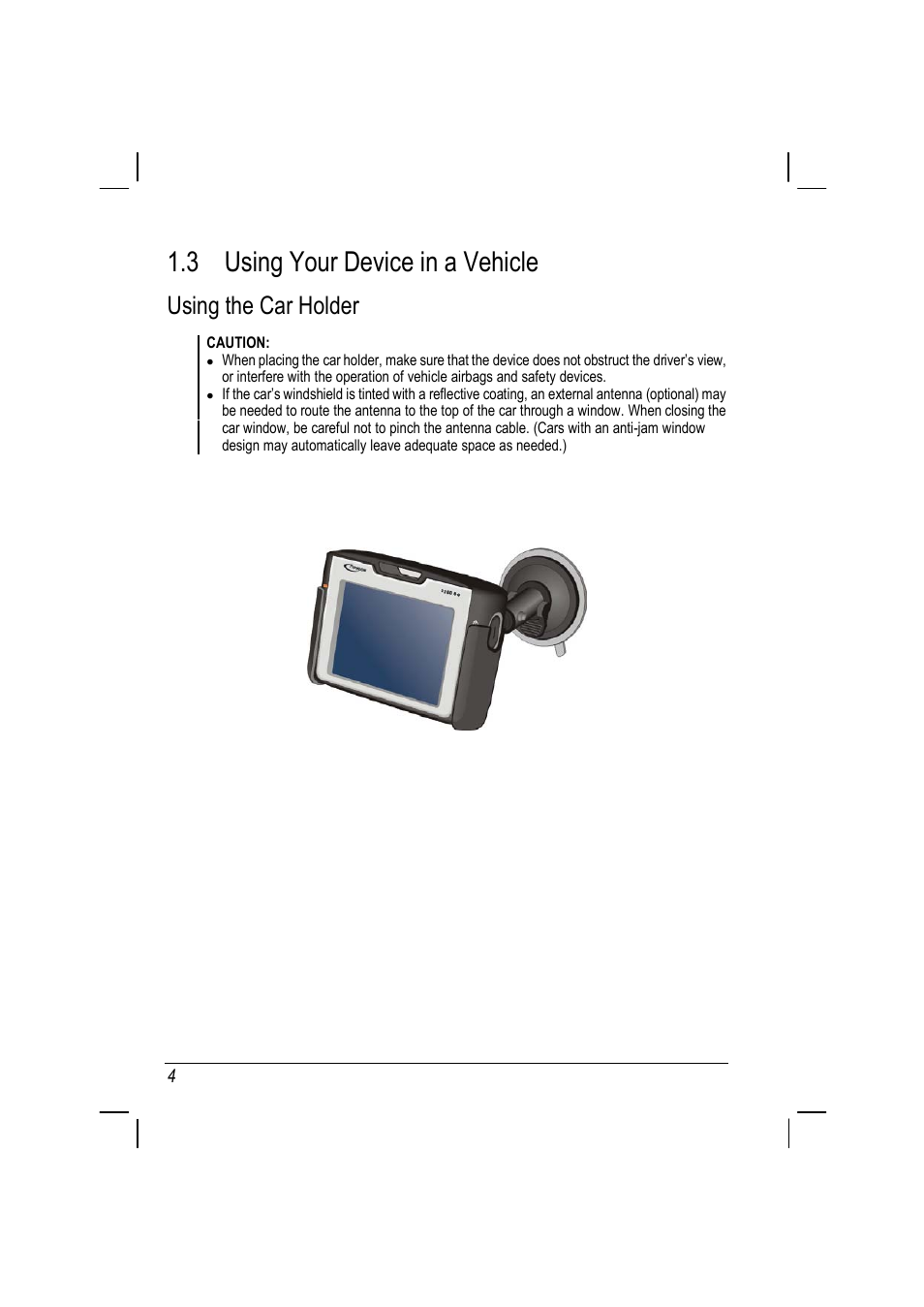 3 using your device in a vehicle, Using the car holder | ANUBIS R00 User Manual | Page 10 / 46