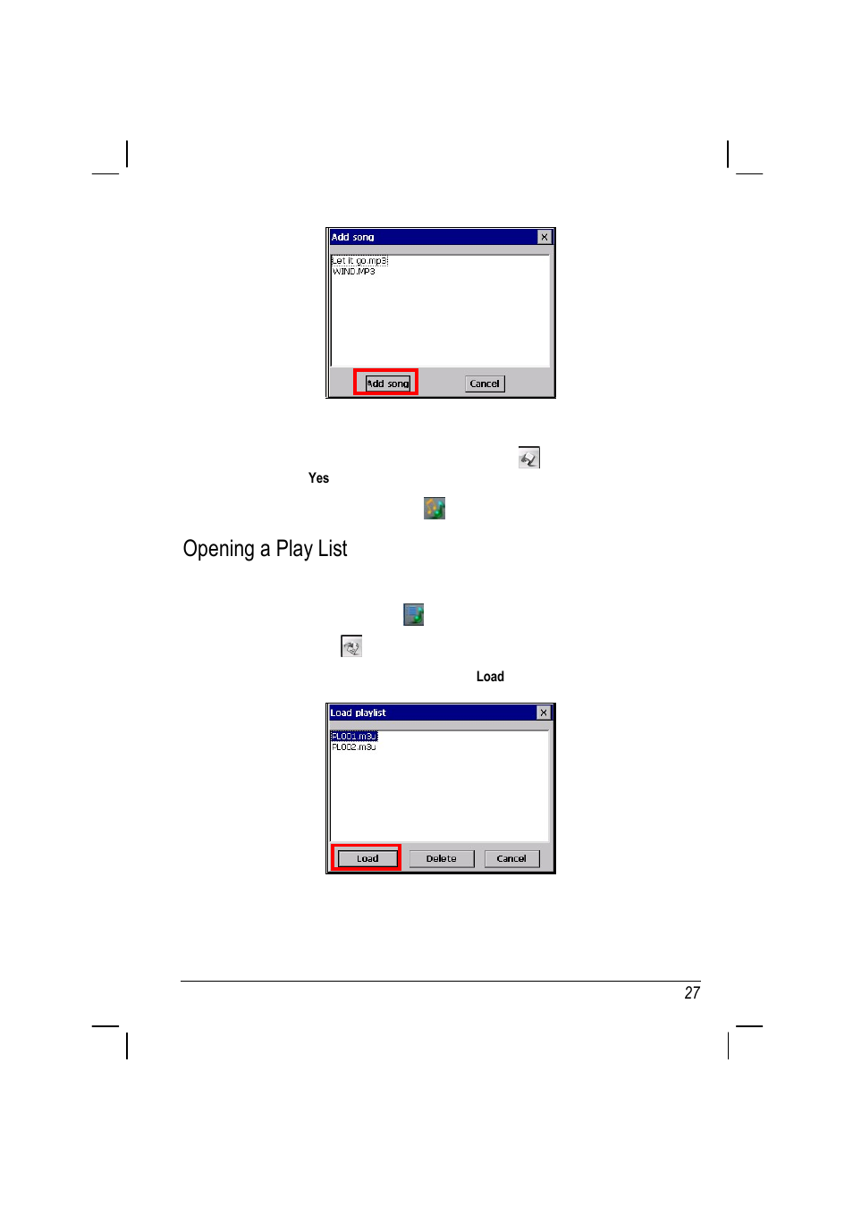 Opening a play list | ANUBIS R00 User Manual | Page 31 / 46