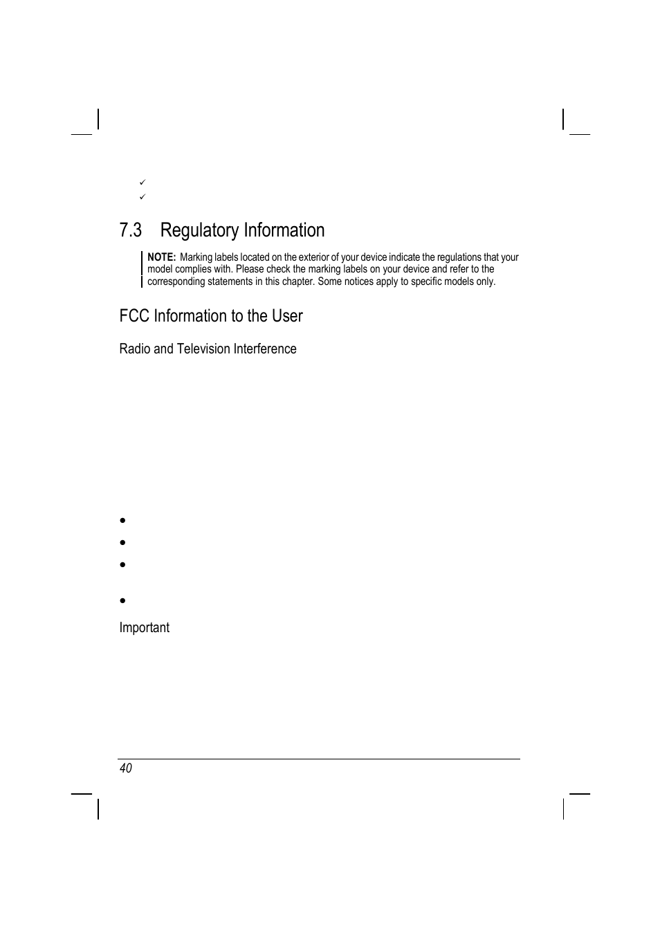 3 regulatory information, Fcc information to the user | ANUBIS R00 User Manual | Page 44 / 46