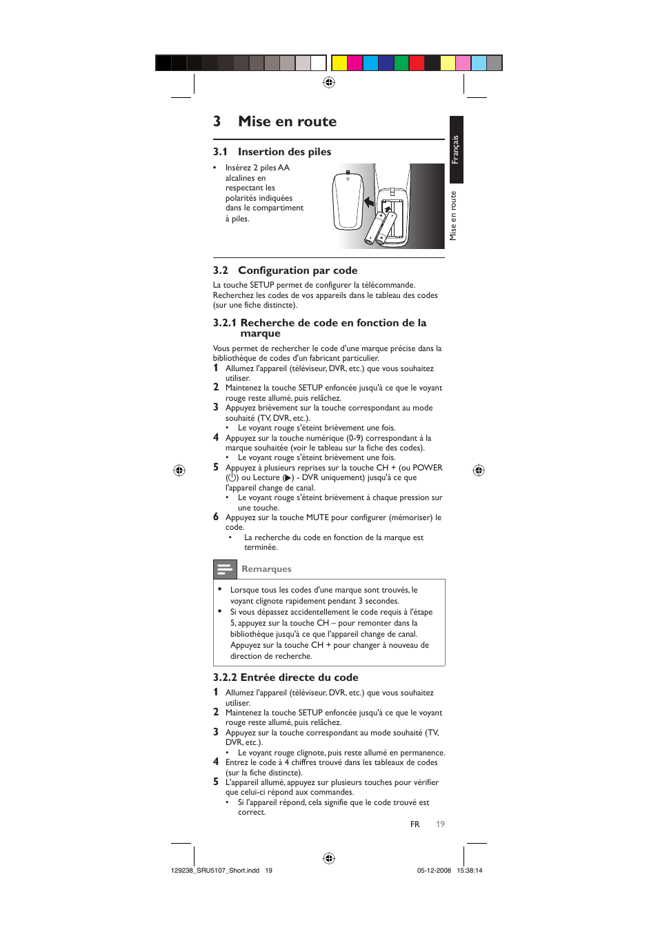 3 mise en route | Philips SRU5107-27 User Manual | Page 19 / 40