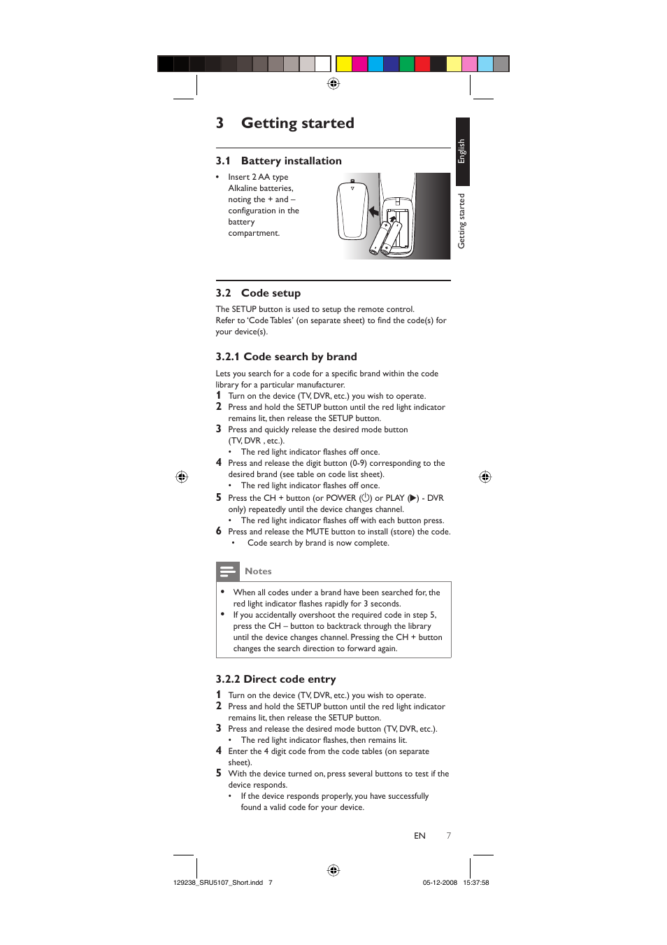 3 getting started | Philips SRU5107-27 User Manual | Page 7 / 40