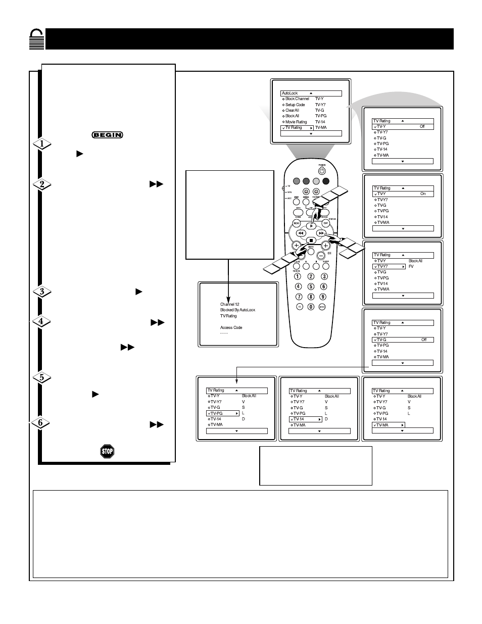 Tv r, Locking, Rogramming | Ased on, Atings | Philips 32PS60B User Manual | Page 20 / 48