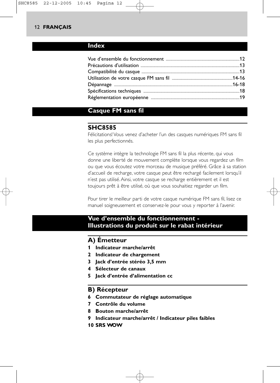 Philips SHC8585-05 User Manual | Page 12 / 149