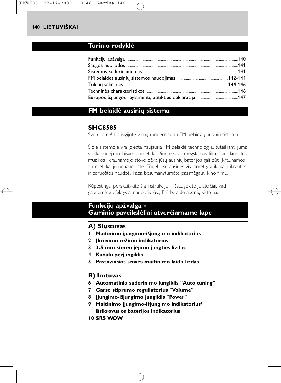 Philips SHC8585-05 User Manual | Page 140 / 149