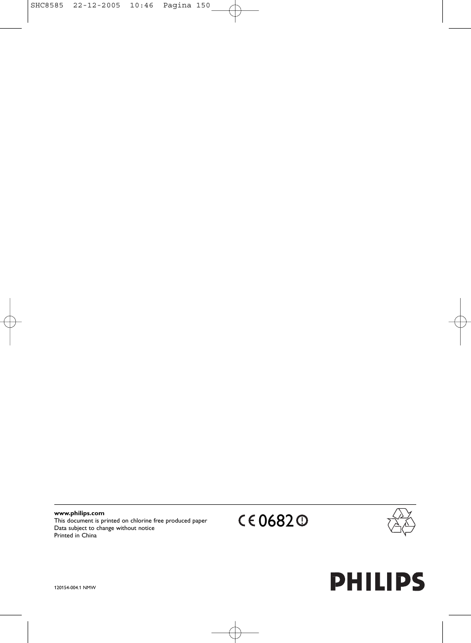 Philips SHC8585-05 User Manual | Page 149 / 149