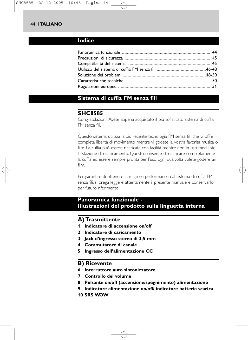 Philips SHC8585-05 User Manual | Page 44 / 149