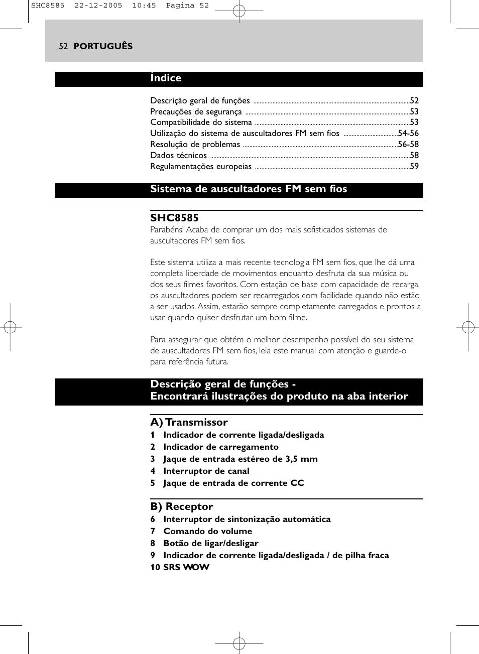 Philips SHC8585-05 User Manual | Page 52 / 149