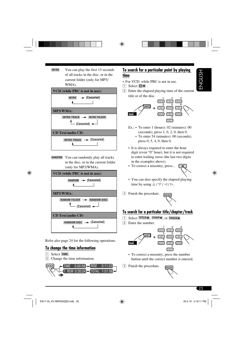 English | JVC KV-MRD900 User Manual | Page 25 / 40