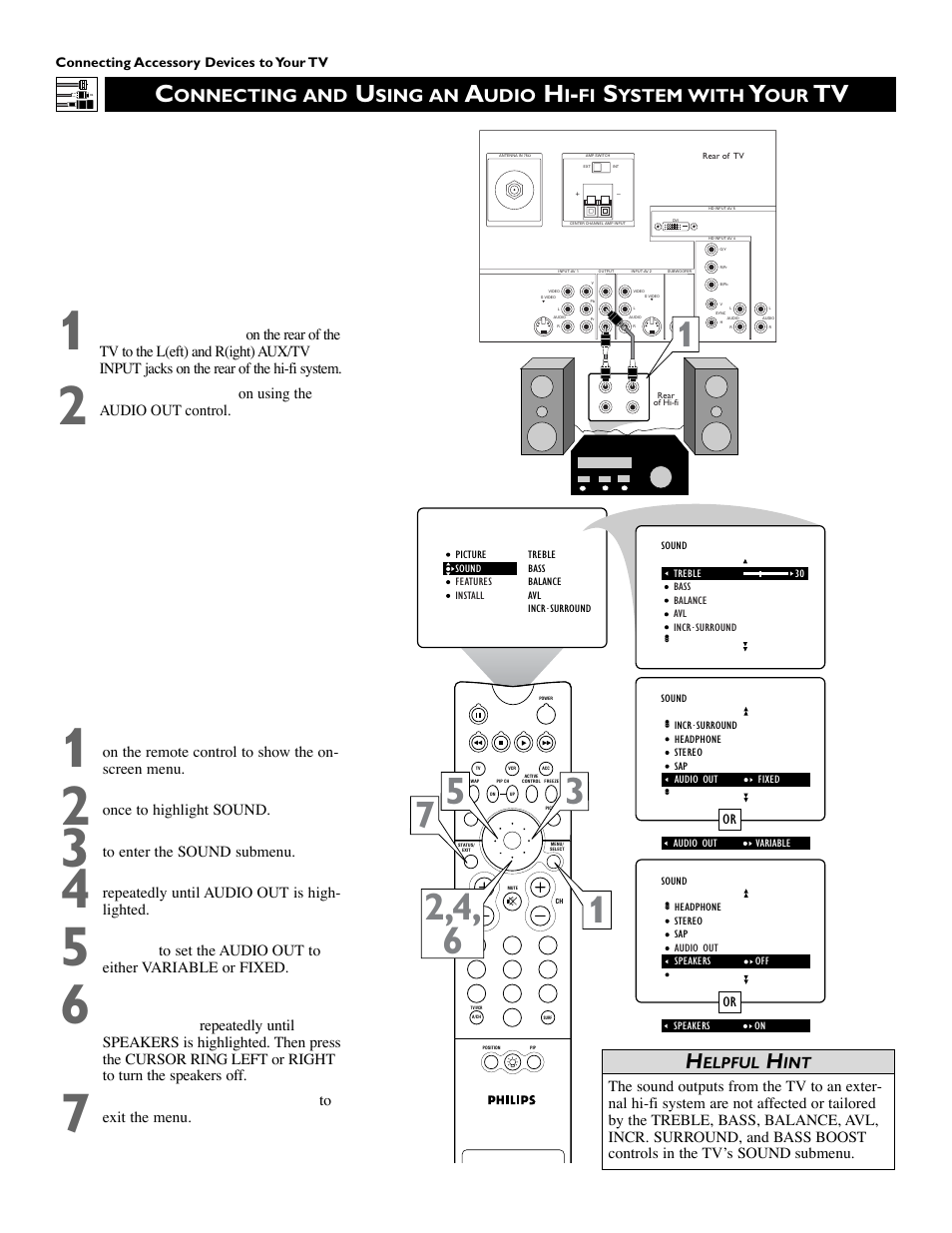 Onnecting and, Sing an, Udio | Ystem with | Philips 55PW9383 User Manual | Page 10 / 72