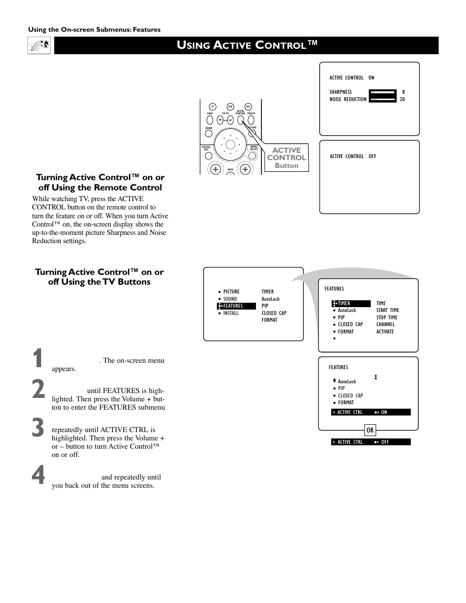 Sing, Ctive, Ontrol | Philips 55PW9383 User Manual | Page 58 / 72