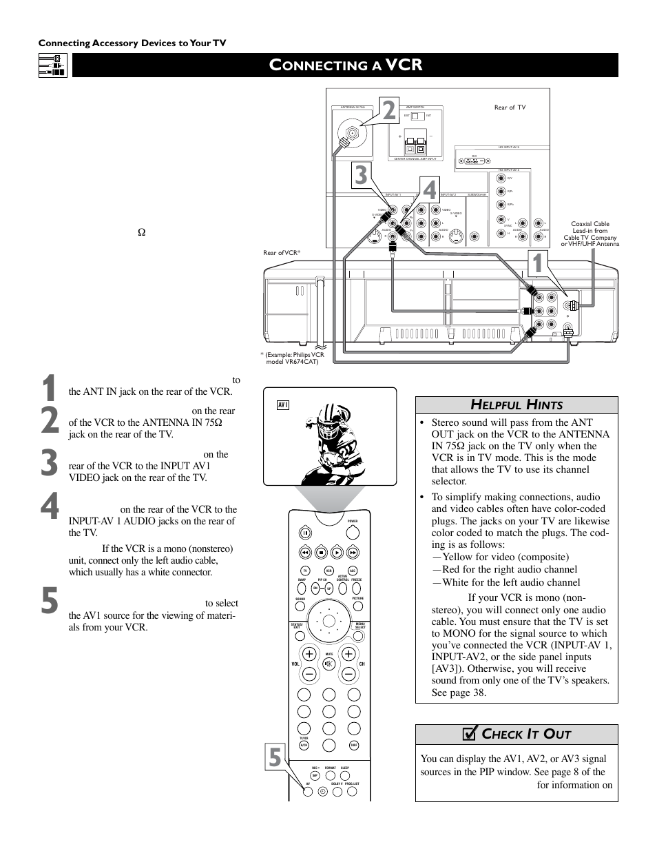 Cc c, Onnecting a, Heck | Elpful, Ints | Philips 55PW9383 User Manual | Page 8 / 72