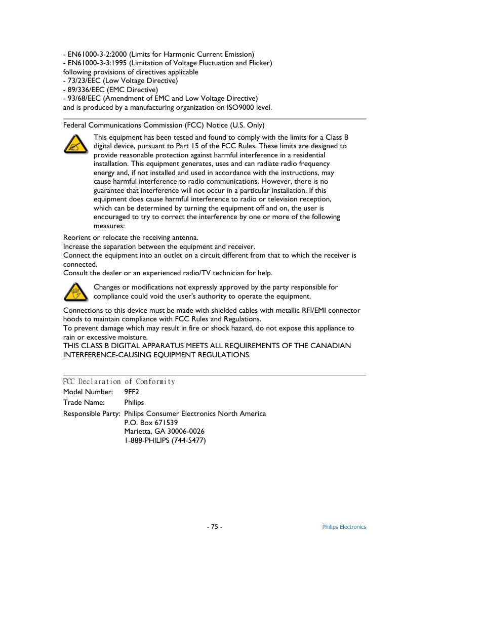 Philips 9FF2M4-37 User Manual | Page 76 / 86