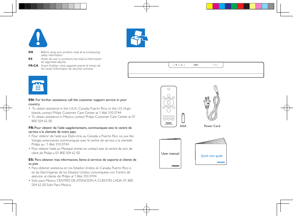 Philips HTL2101-F7 User Manual | Page 2 / 12