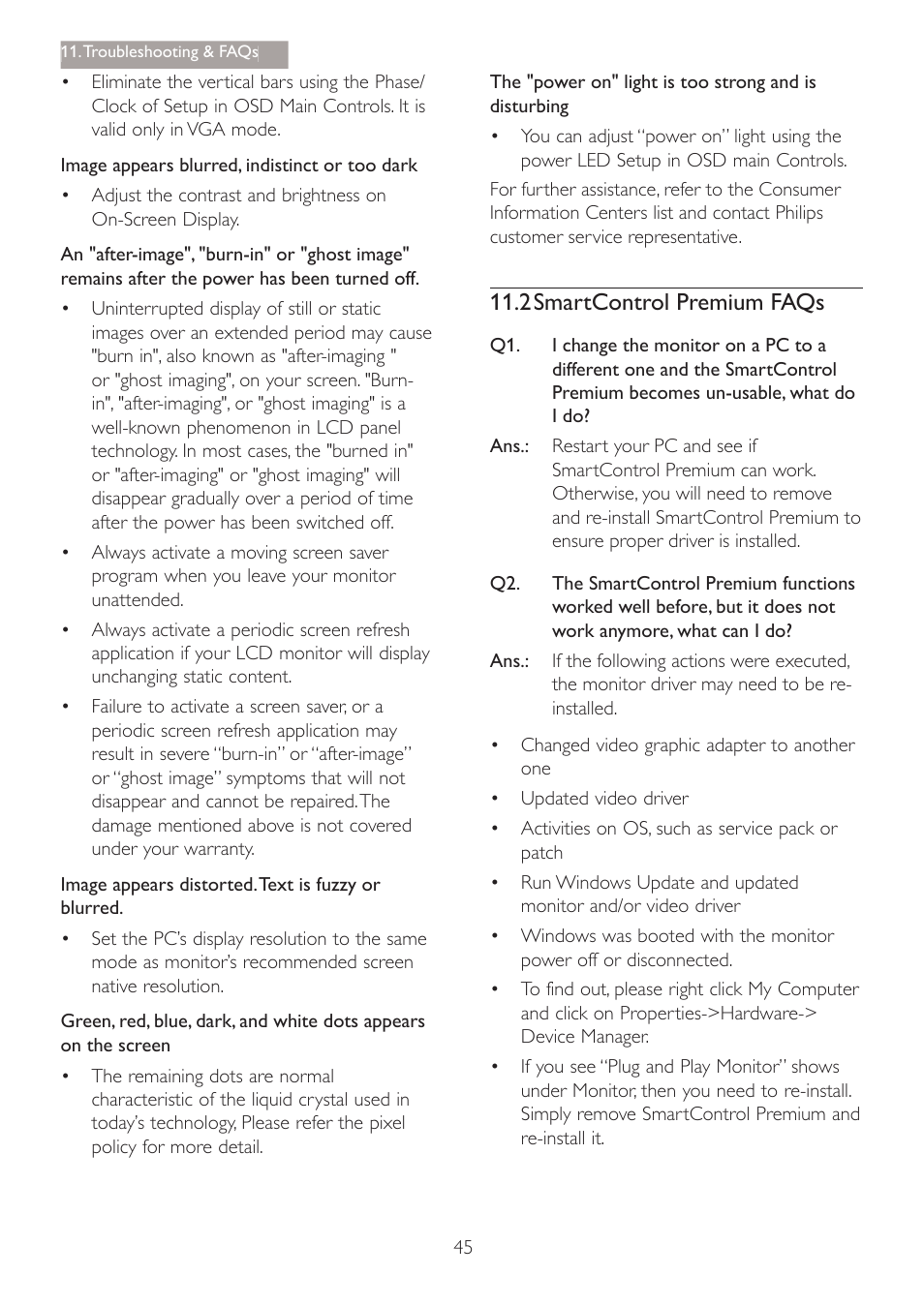 2 smartcontrol premium faqs | Philips 241P4QPYES-00 User Manual | Page 47 / 52