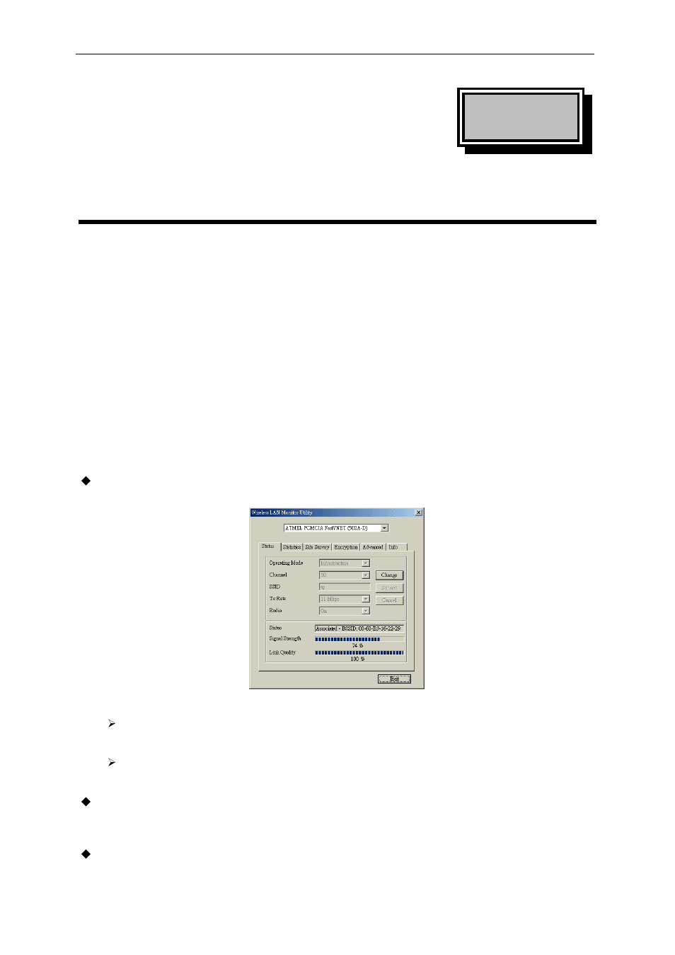 Configuration utility | ANUBIS TYPHOON SPEEDNET WIRELESS PCMCIA CARD User Manual | Page 11 / 17