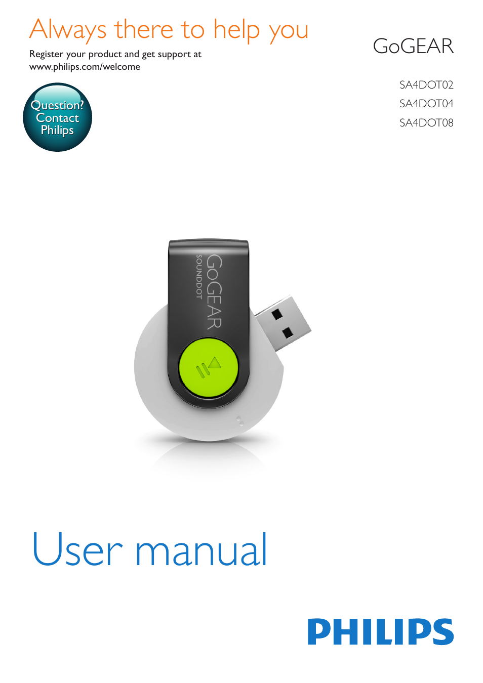Philips SA4DOT02PN-37 User Manual | 16 pages