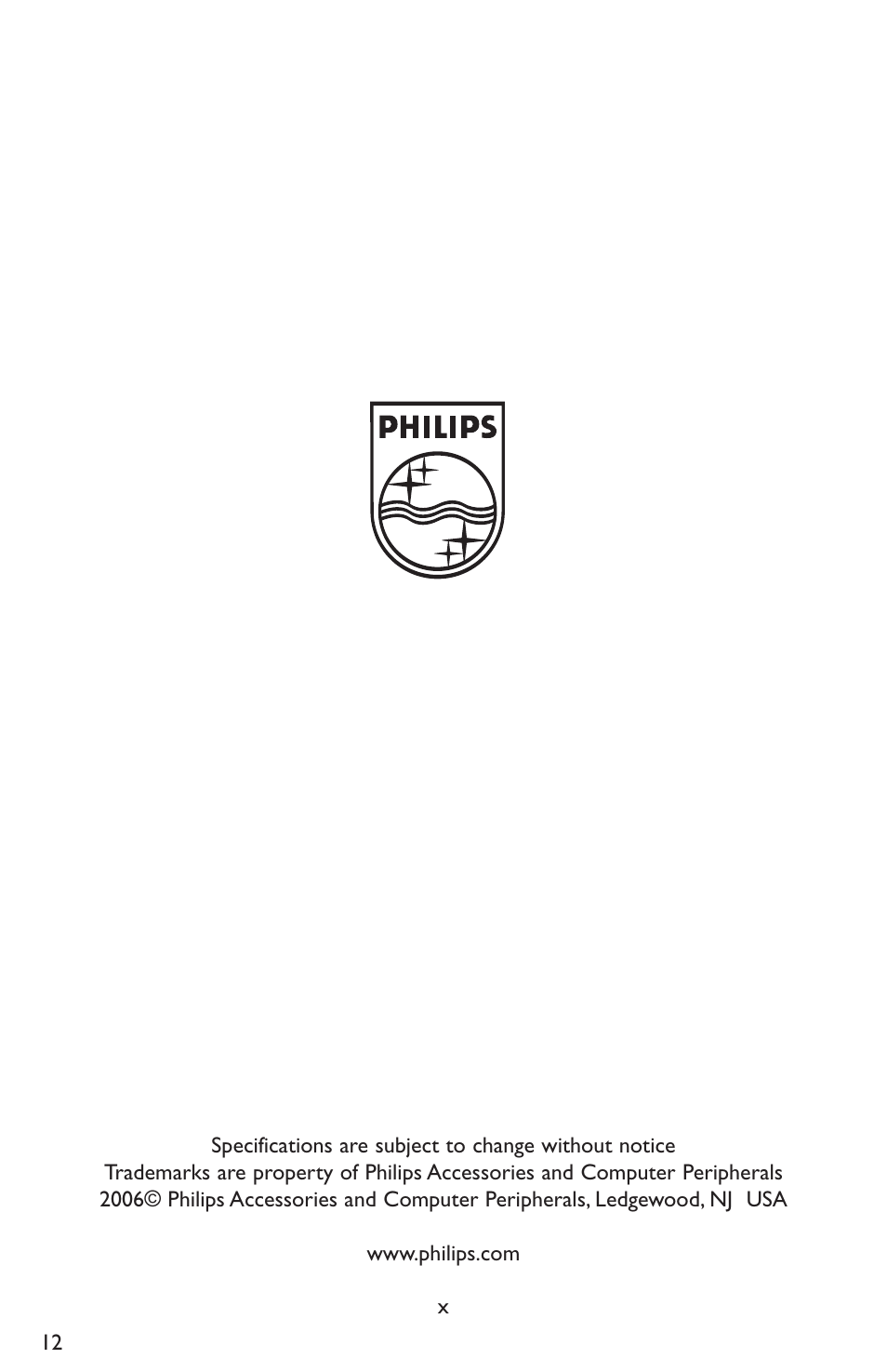 Philips SWS2821T-17 User Manual | Page 12 / 12