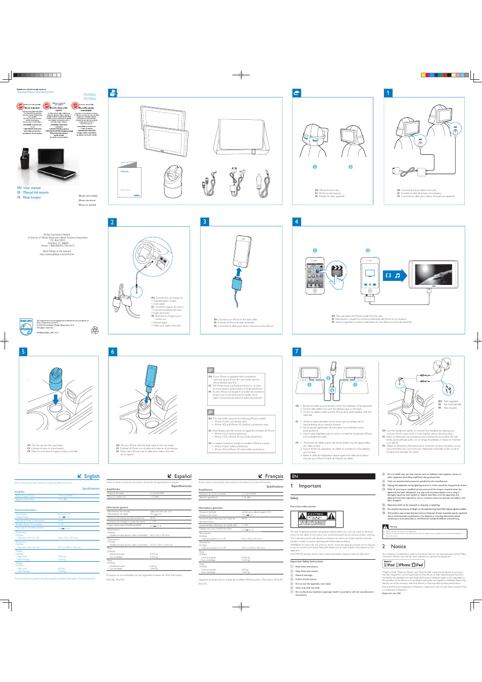 Philips PV7002I-37 User Manual | 2 pages