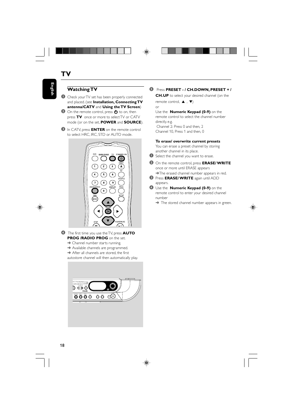 Watching tv 1, Press to start/stop timer | Philips AJL700-37B User Manual | Page 18 / 31