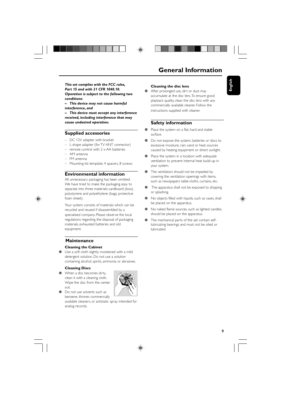 General information | Philips AJL700-37B User Manual | Page 9 / 31