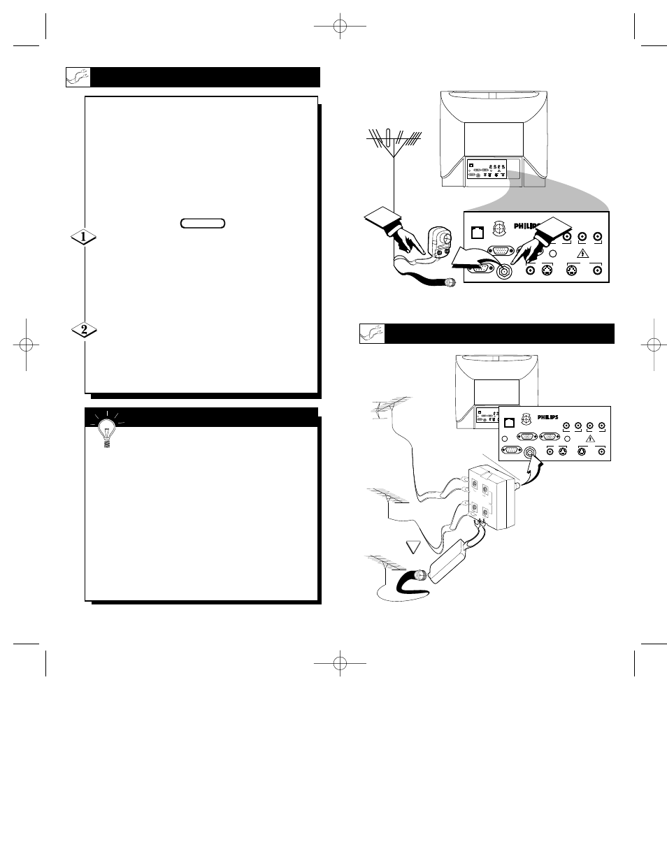 Ptional, Ookups, Ntenna | Philips 21" Stereo Institutional CTV User Manual | Page 6 / 21