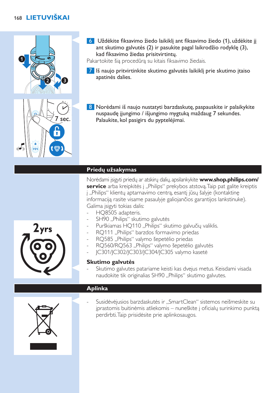 Philips S9321-88 User Manual | Page 168 / 342