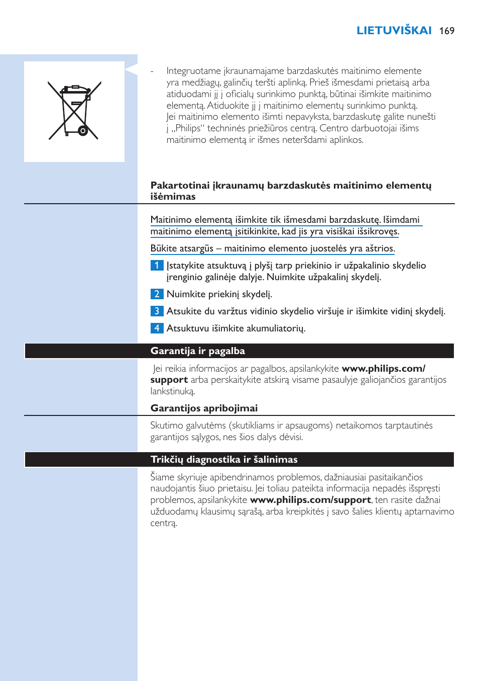 Philips S9321-88 User Manual | Page 169 / 342