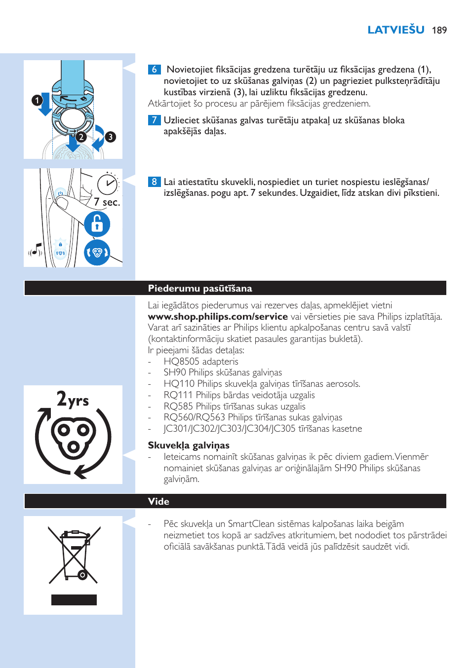 Philips S9321-88 User Manual | Page 189 / 342