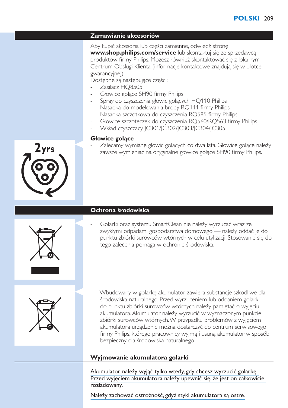 Philips S9321-88 User Manual | Page 209 / 342