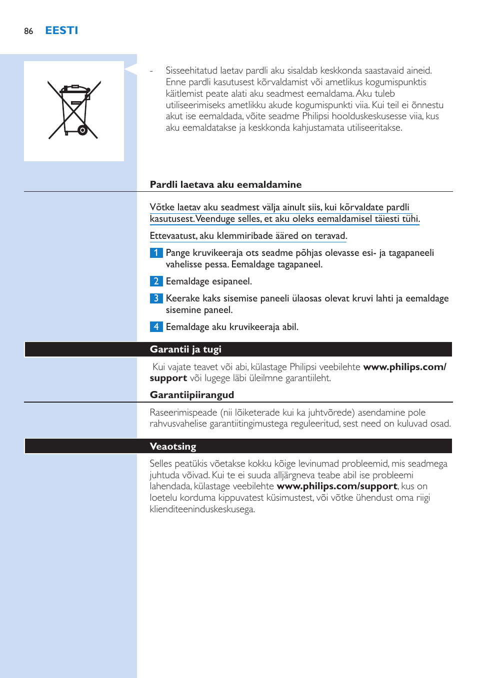 Philips S9321-88 User Manual | Page 86 / 342