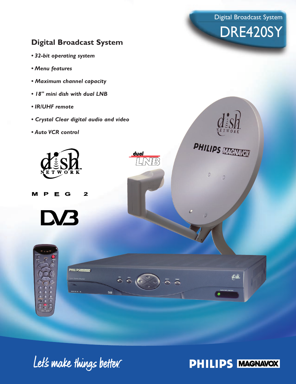 Philips DRE420SY99 User Manual | 2 pages