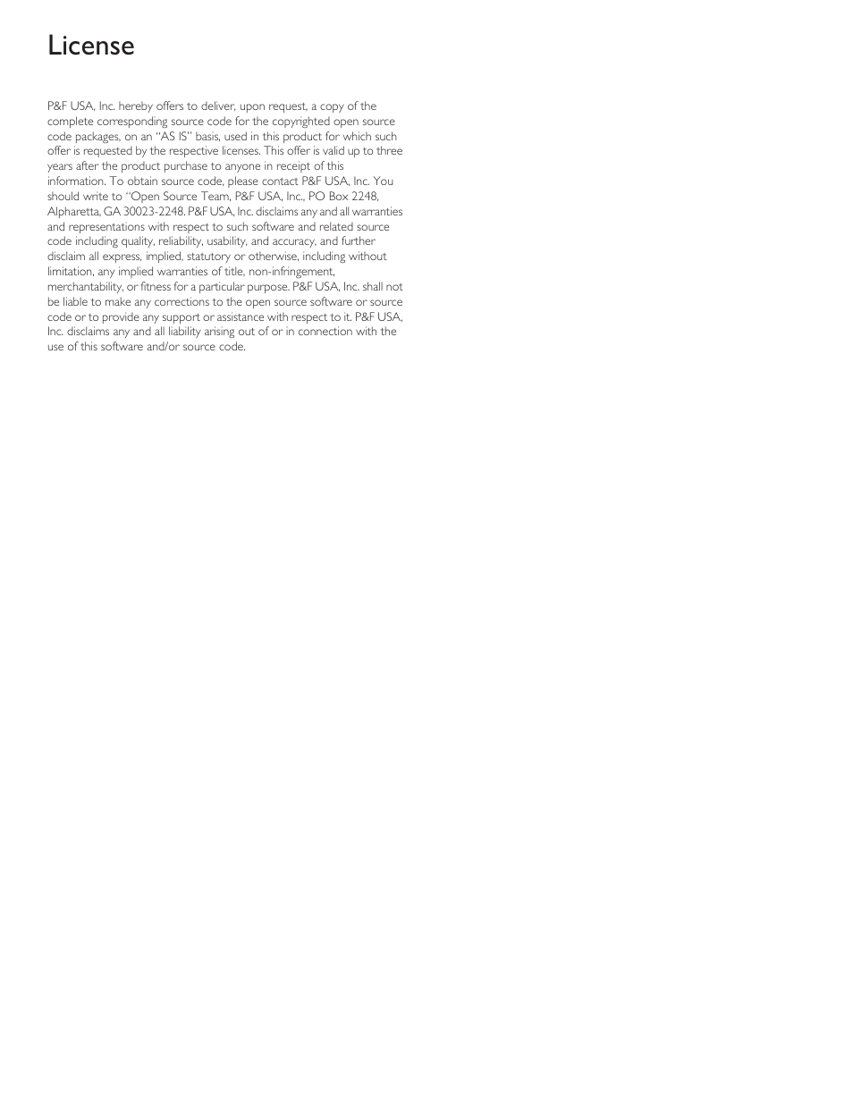 License, End of book | Philips 58PFL4609-F7 User Manual | Page 55 / 56