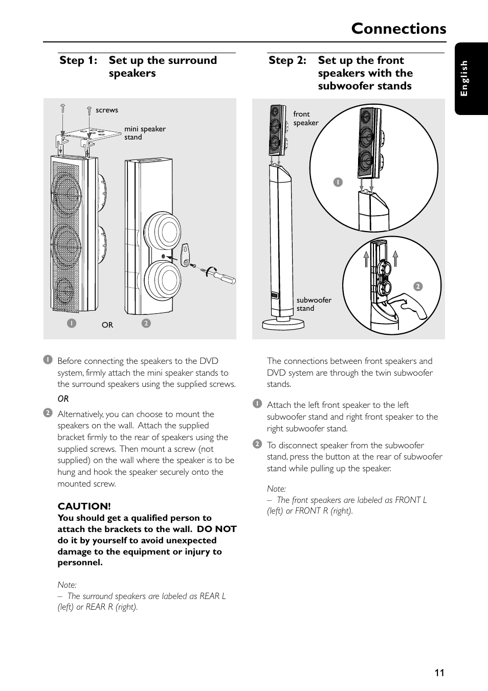 Connections | Philips MX5600D-99 User Manual | Page 13 / 50