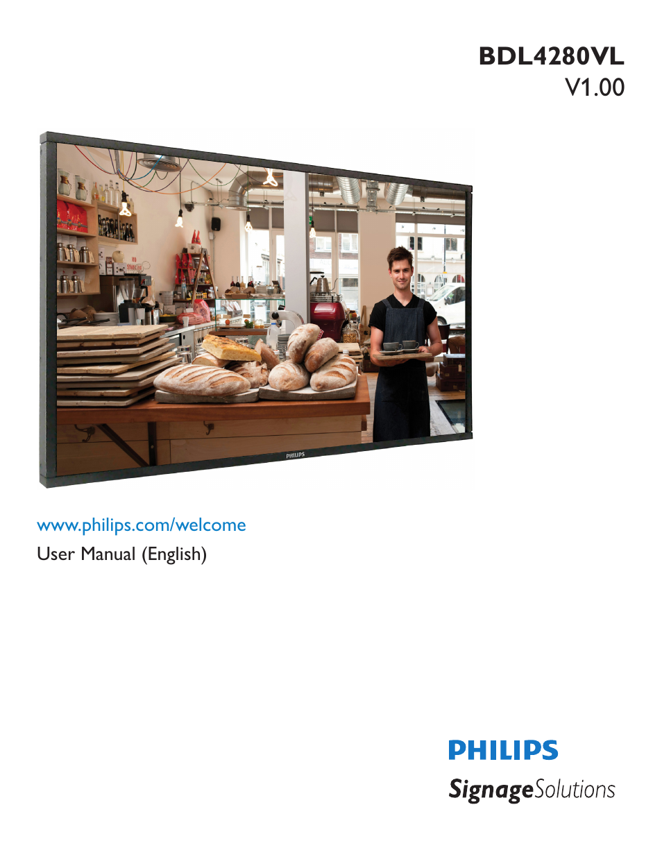 Philips Signage Solutions V-Line Display BDL4280VL 42" Edge LED Backlight Full HD 700cd-m² User Manual | 45 pages