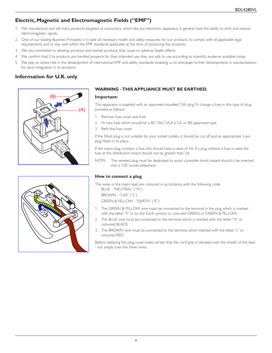 Philips Signage Solutions V-Line Display BDL4280VL 42" Edge LED Backlight Full HD 700cd-m² User Manual | Page 5 / 45