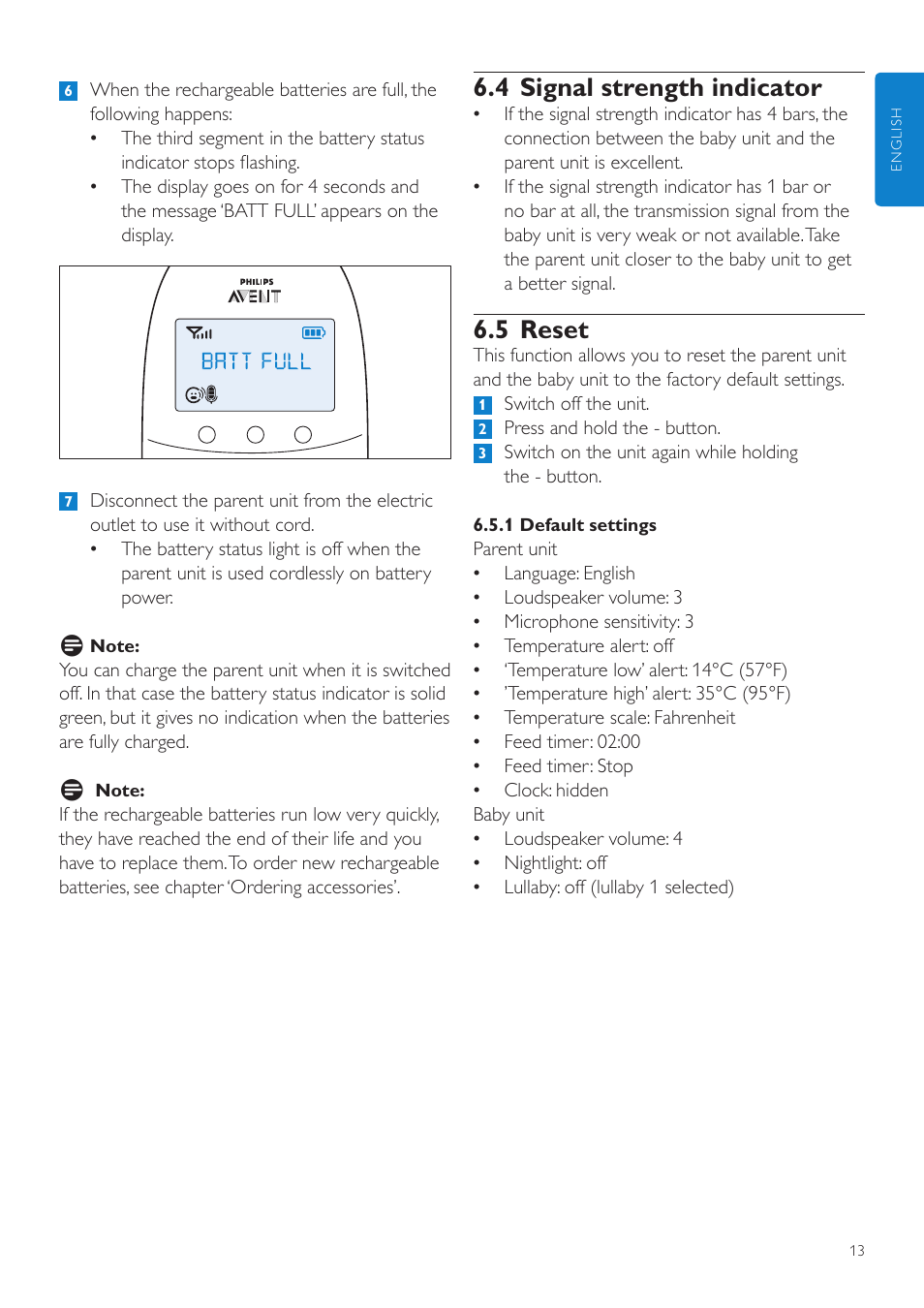 4 signal strength indicator, 5 reset | Philips SCD560-10 User Manual | Page 13 / 80