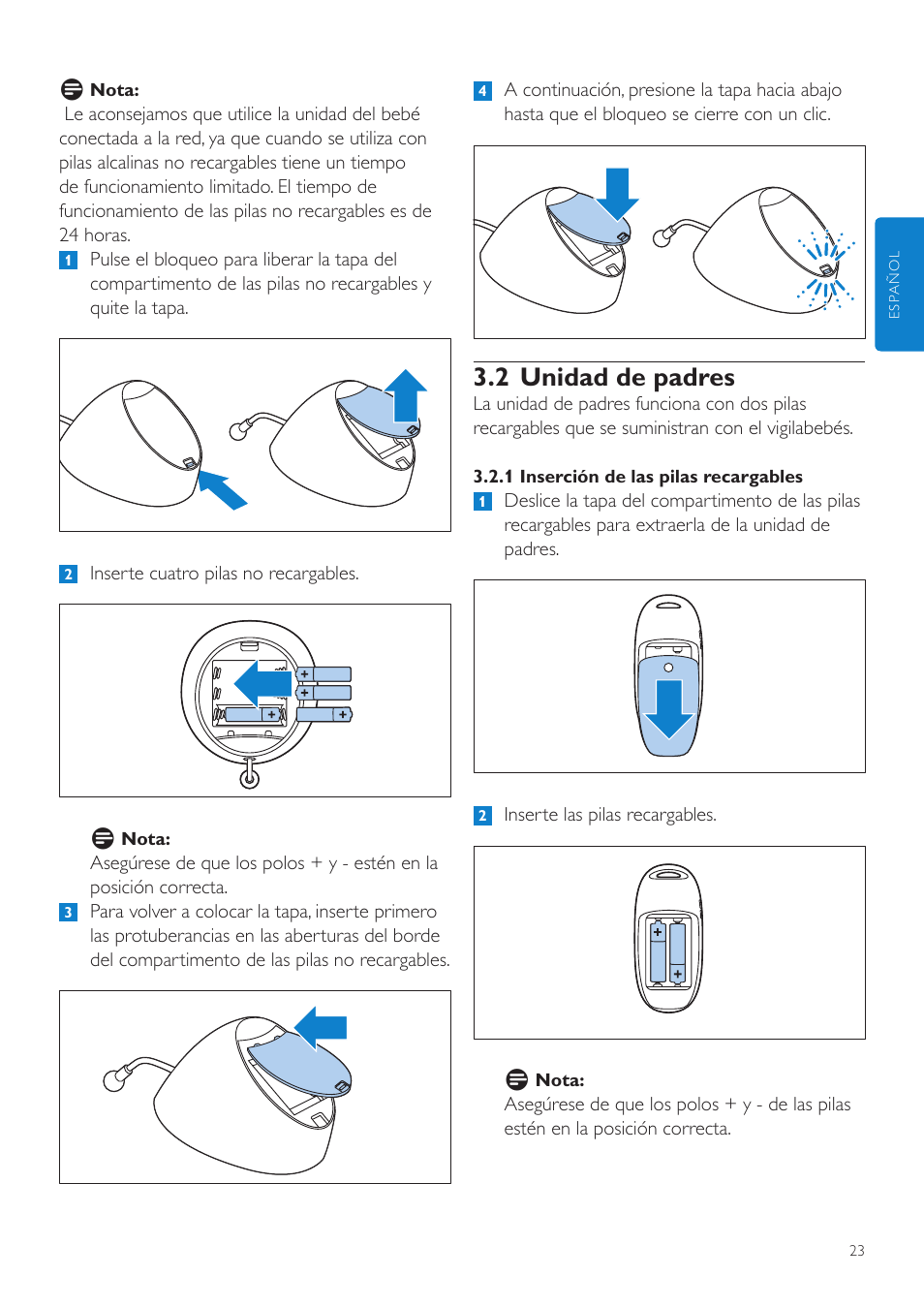 2 unidad de padres | Philips SCD560-10 User Manual | Page 23 / 80